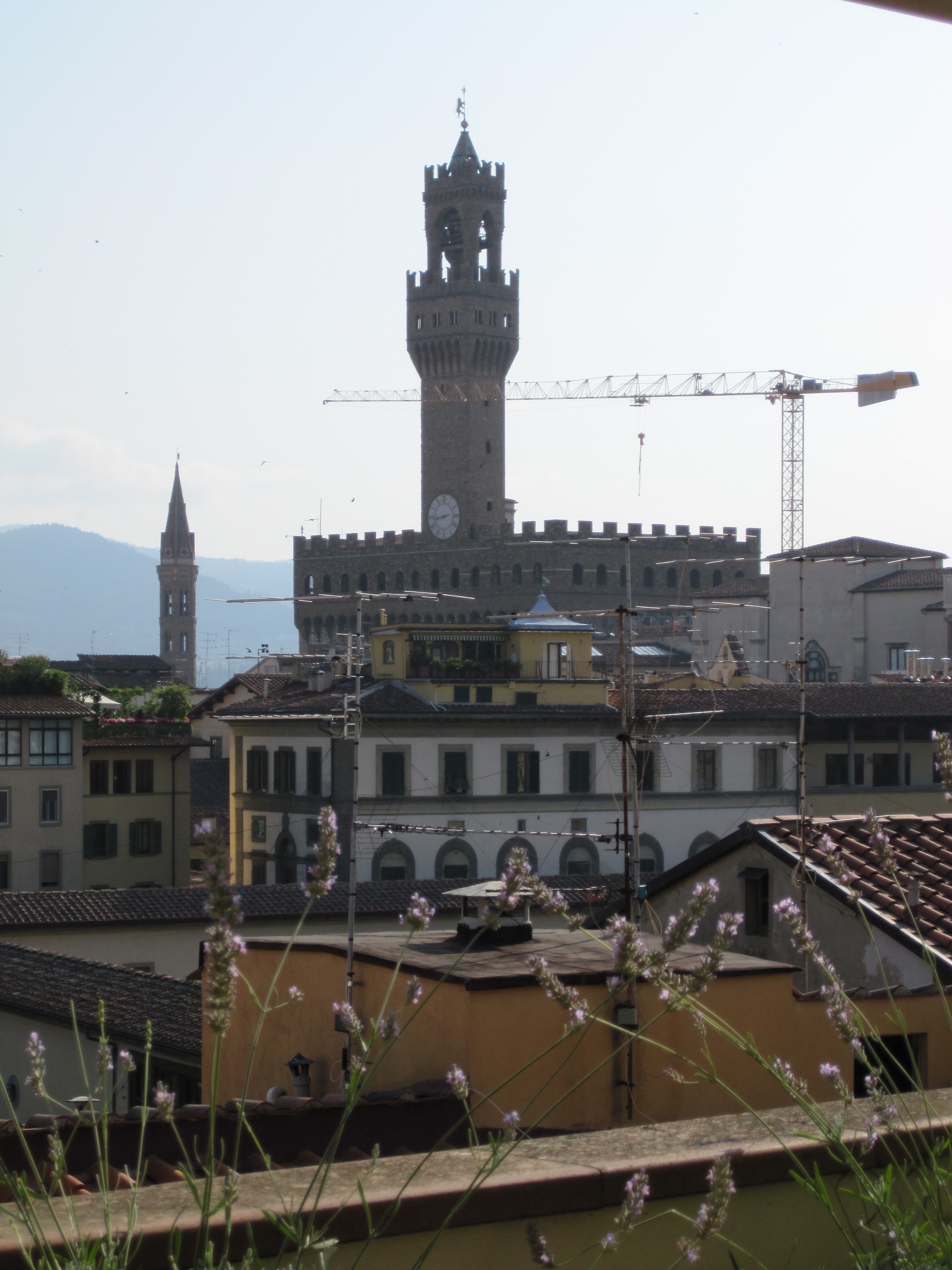 Le Palais Vecchio vu de la terrasse de l'hôtel